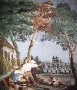 TIEPOLO, Giovanni Domenico Peasants at Rest r Spain oil painting artist